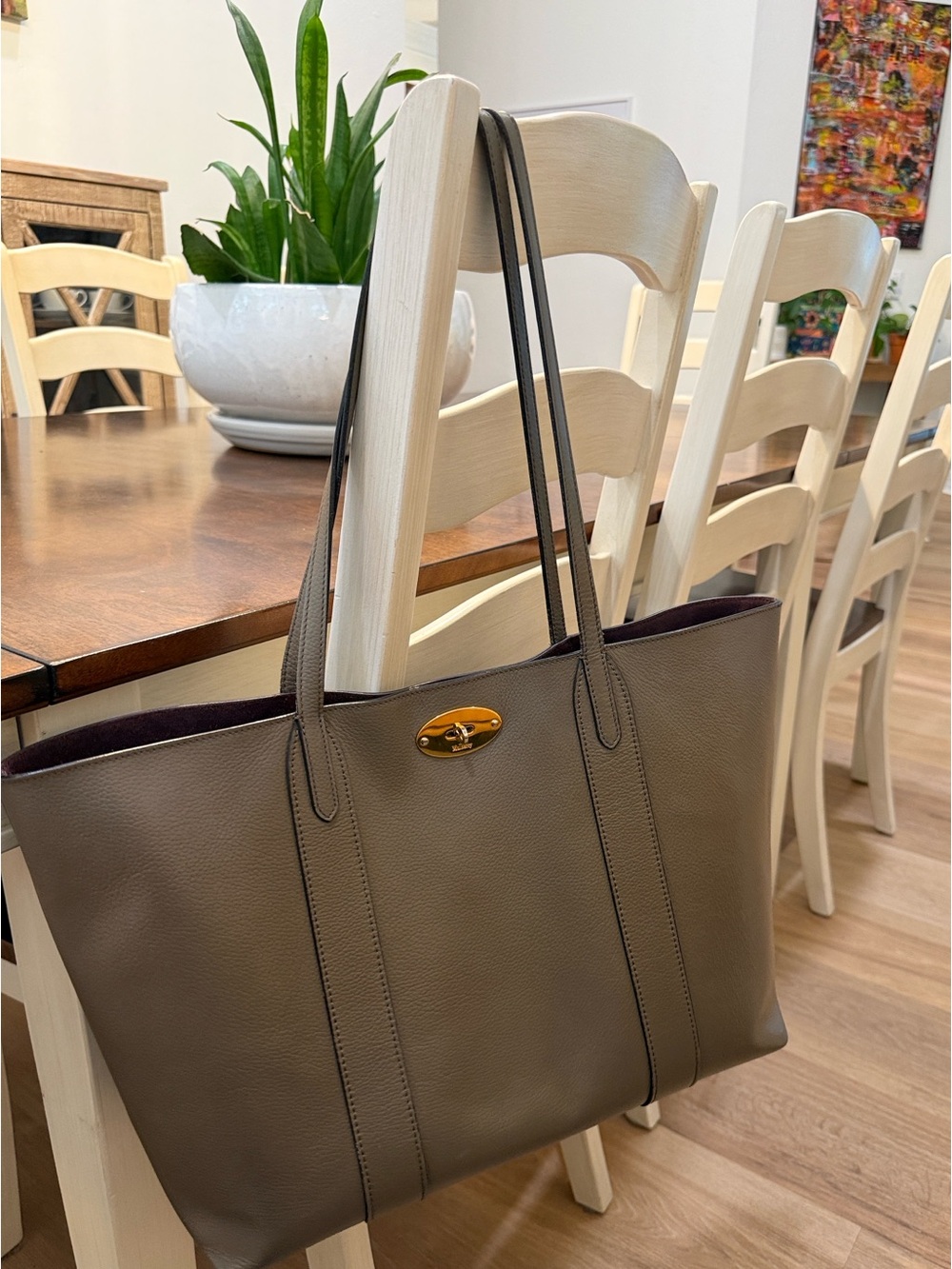 Authentic Mulberry Taupe Bayswater - Picture 6 of 15